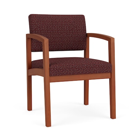 Lenox Wood Guest Chair Wood Frame, Cherry, RF Nebbiolo Upholstery